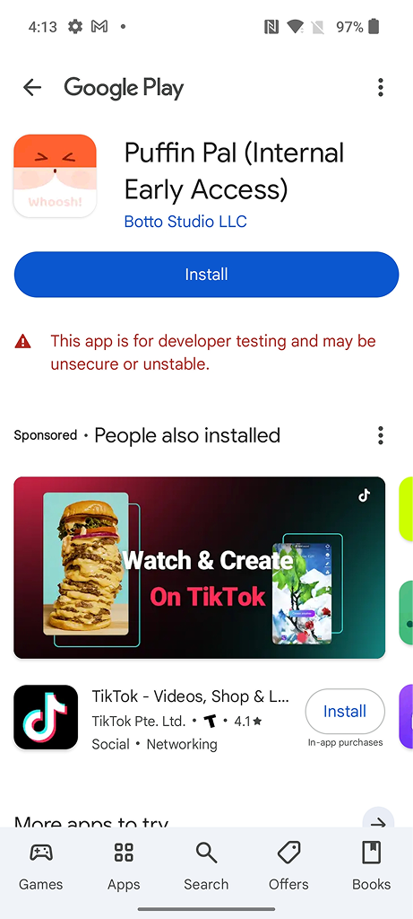 Install app