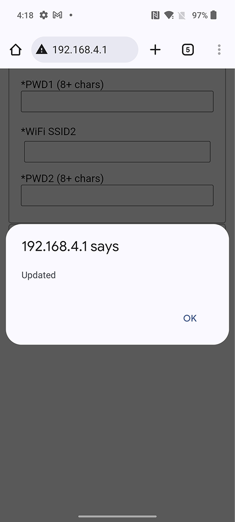 Save credentials