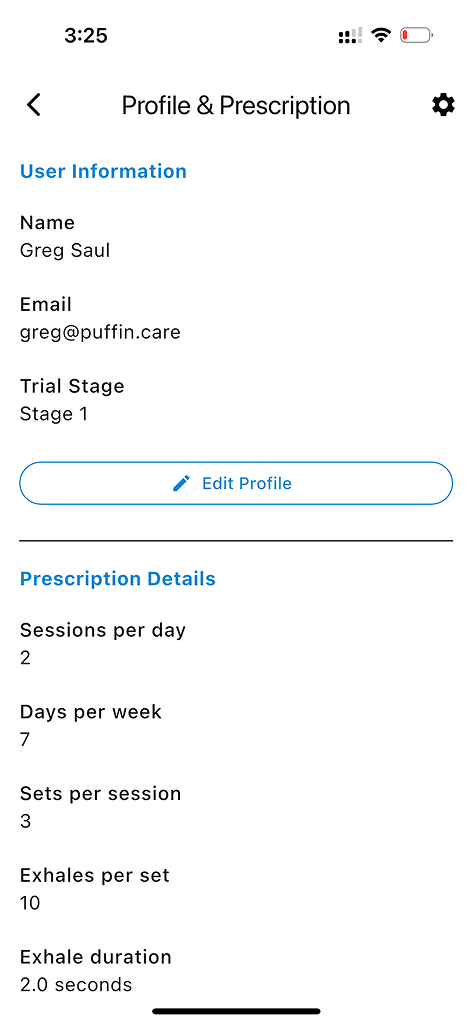 User settings